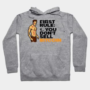 First Rule of Bitcoin Pixel Art Hoodie